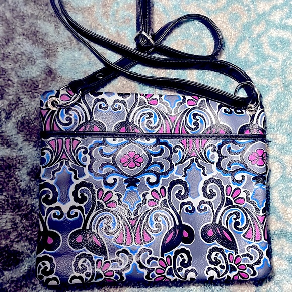 EUC Relic Psychedelic Print Vegan Leather Multi-Pocket Purse - Picture 6 of 15